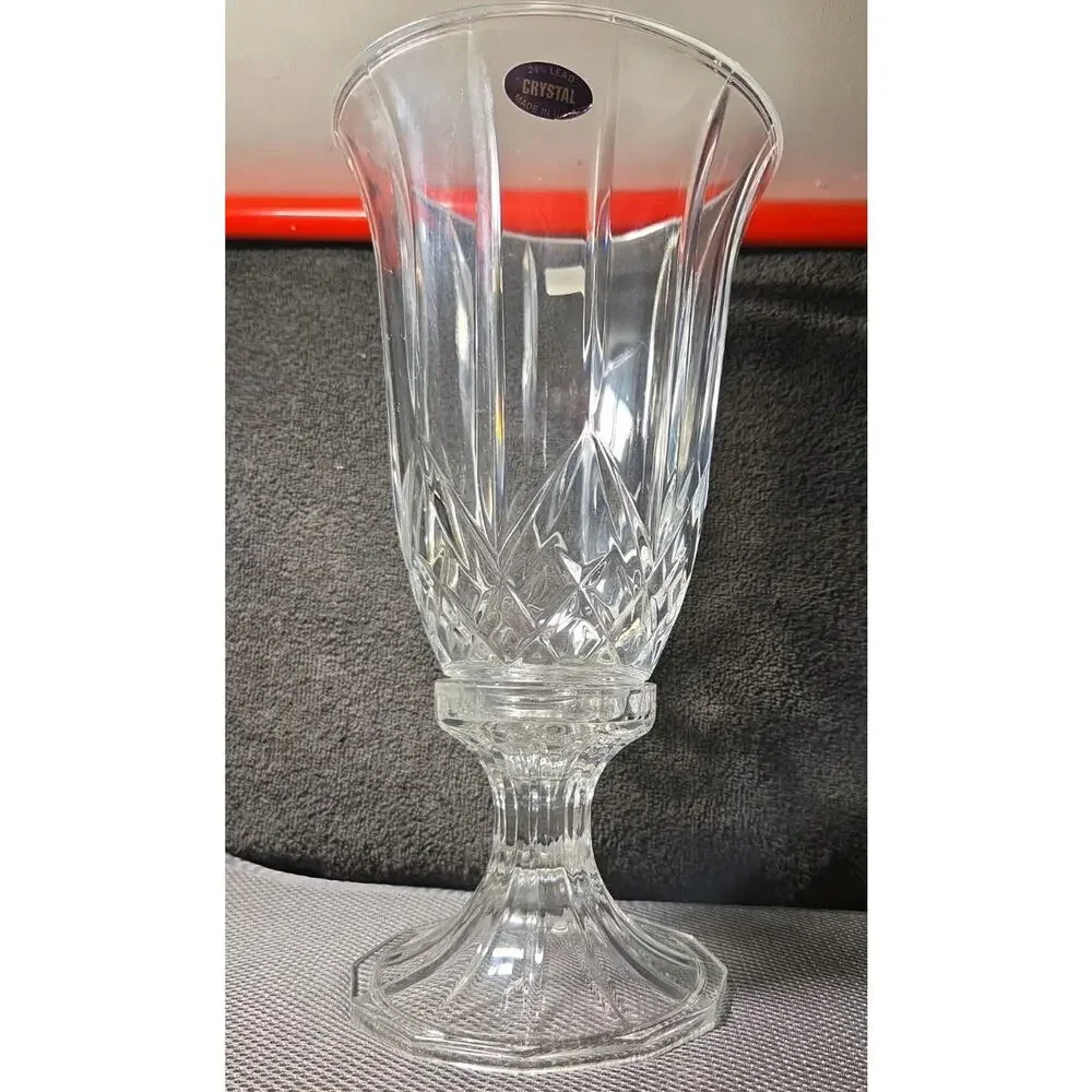 Shannon by Royal Crystal Rock - Vintage 24% Lead Crystal Hurricane Lamp & Globe